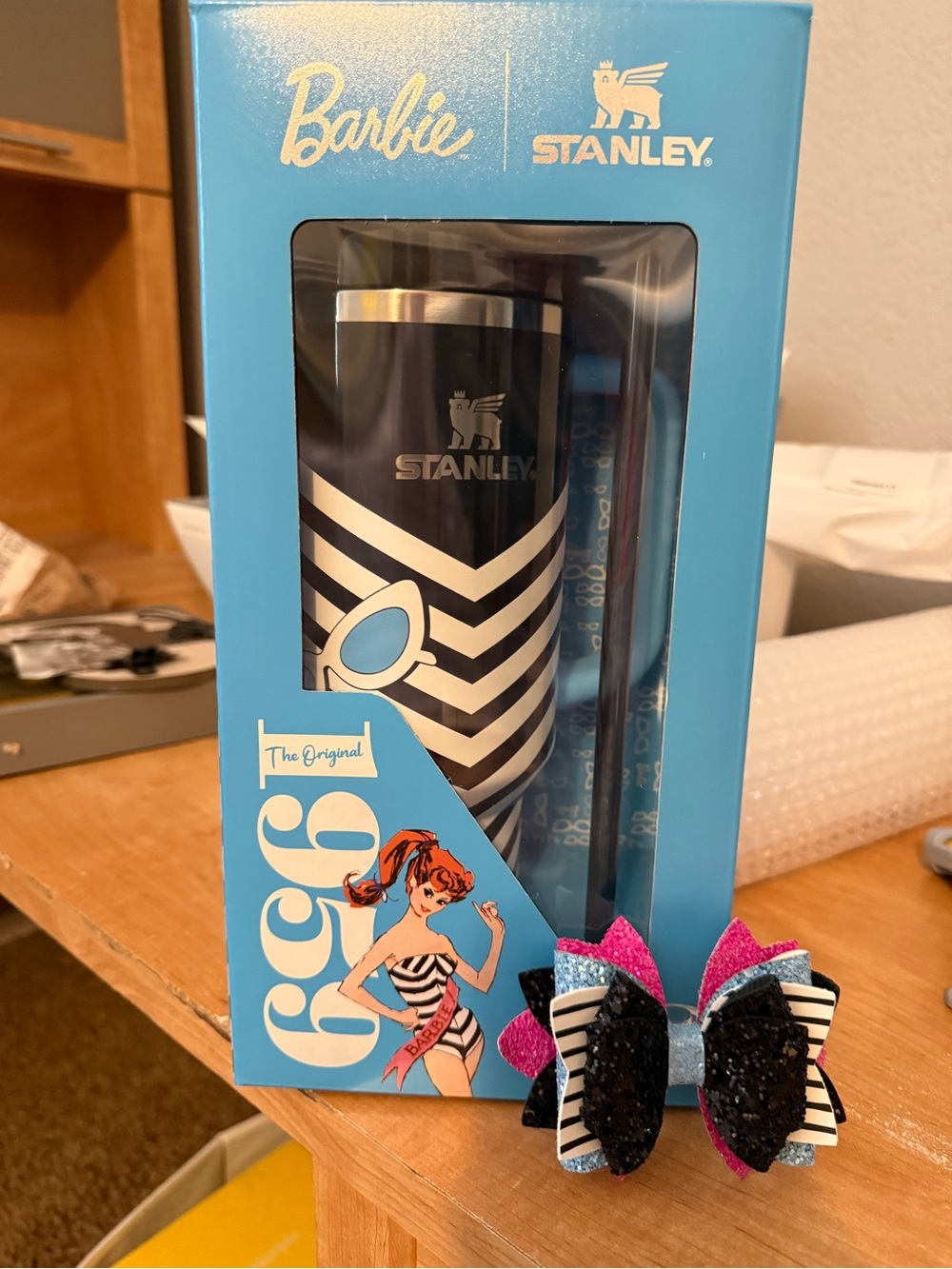 Stanley Black and Blue Chevron Travel Tumbler